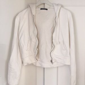 white cropped brandy melville sweater